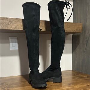 Tinstree Black Over-the-Knee Women's Boots size 5 NEW